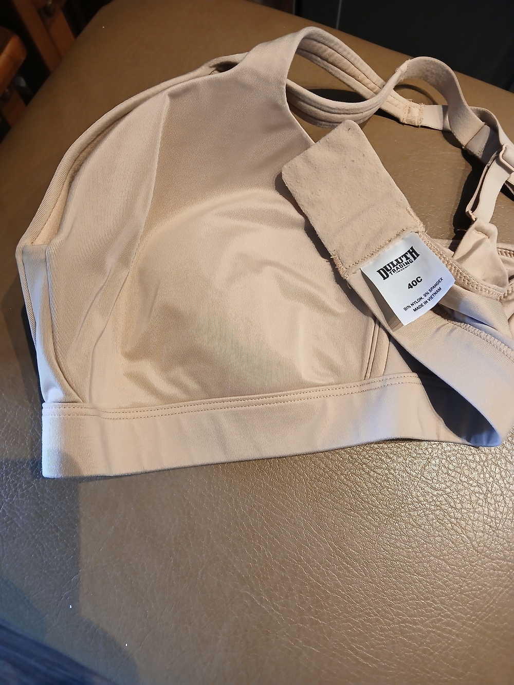 Duluth Trading Co Beige Supportive Bra